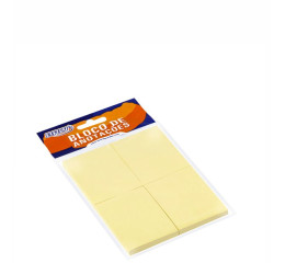 BLOCO DE ANOTAÇOES 38X51 C/4 BL 50FLS AM.BA3851